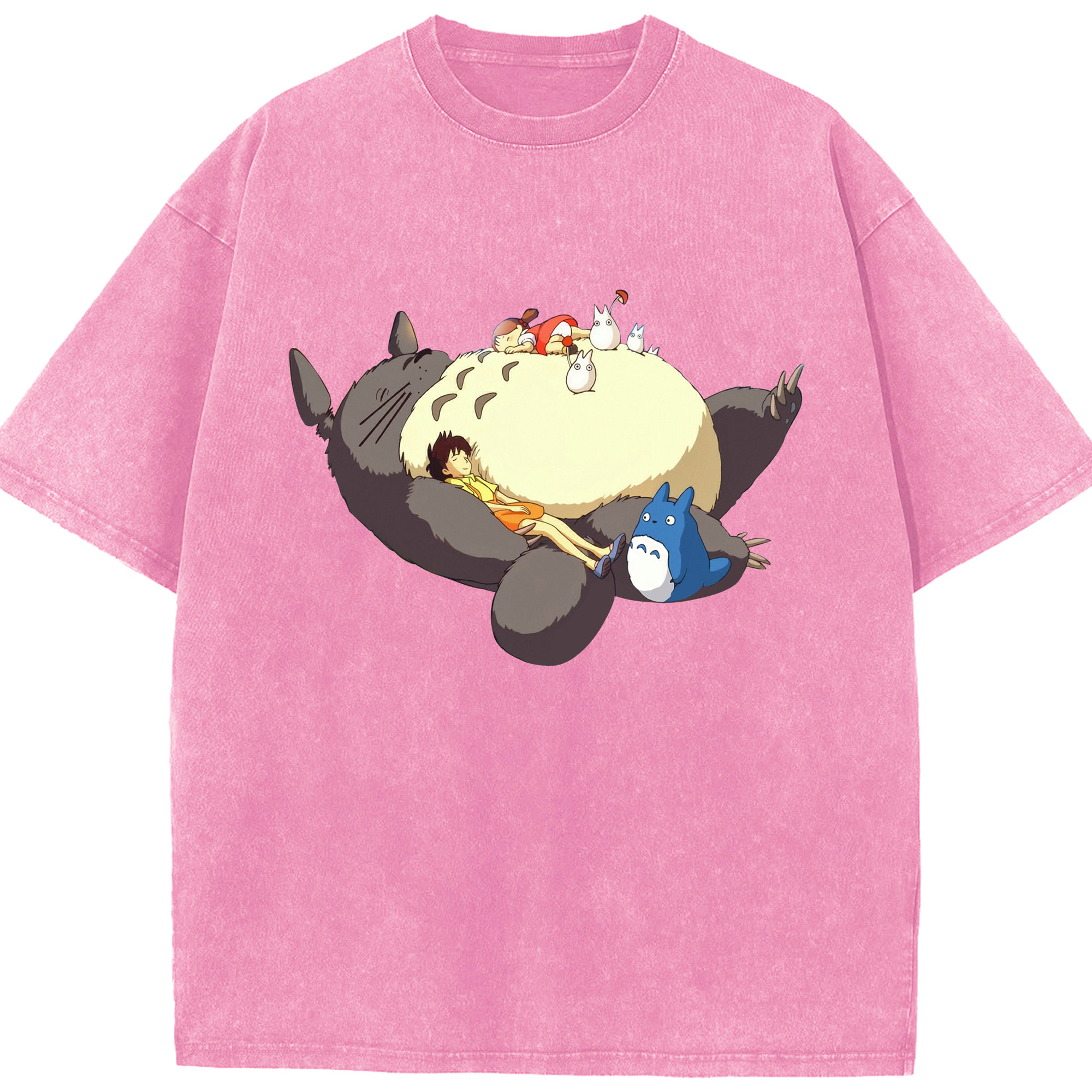 （画像用） となりのトトロ 草壁メイ 草壁サツキ My Neighbor Totoro Satsuki Kusakabe Mei Kusakabe 綿100% ヴィンテージ風 半袖Tシャツ（フロントプリント）